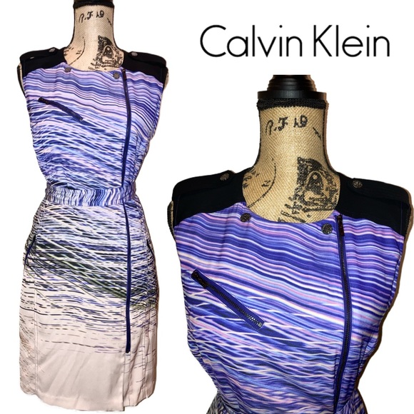 Calvin Klein Dresses & Skirts - Calvin Klein Multi Zipper Sleeveless Sheath Dress